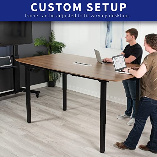 VIVO Electric 4-Leg Dual Motor Standing Desk Frame for Table Tops up to 130 x 60 inches and 352 lbs, Memory Controller Height Adjustment, Frame Only, Black, DESK-E-400B