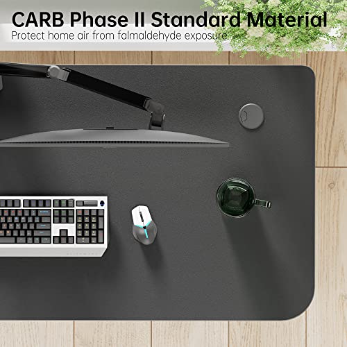 EUREKA ERGONOMIC 60 Inch Black Corner L Shaped Computer Desk, Home Office Gaming Study Work Writing Table Long Large Sturdy Workstation Simple Modern with Metal Legs, Right Side
