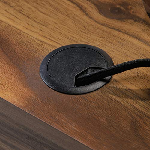 Sauder Clifford Place L-Desk, L: 59.06" x W: 53.54" x H: 30.2", in Grand Walnut finish