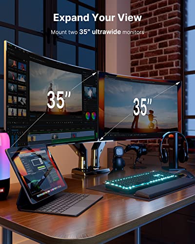 HUANUO Dual Monitor Stand for 13 to 35 inch & 13-32 inch Dual Monitor Stand for Desk
