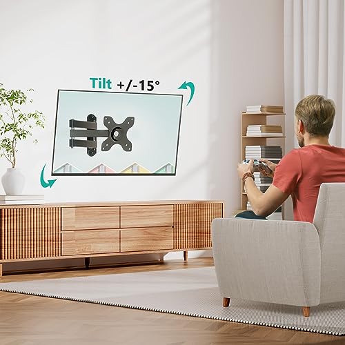 WALI Bundles-TV Wall Mount and Desk File Organizer, 4 Tier Desktop Paper Letter Tray Organizer with Drawer and 2 Pen Holders (1330LM+DO005DH-B)