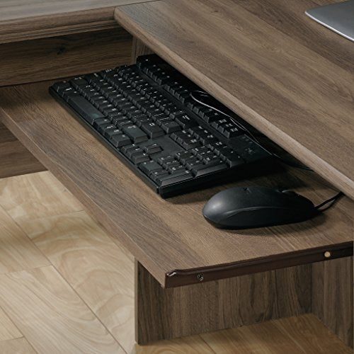 Sauder Harbor View Computer Desk, 66.14"D x 66.14"W x 30.28"H , Salt Oak finish