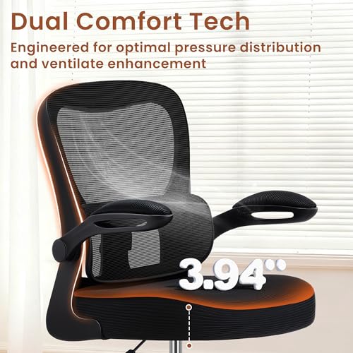 AreShark Drafting Office Chair - Ergonomic Tall Office Chair with Adjustable Footrest Ring - Counter Height Adjustable Rolling Standing Desk Chair with Lumbar Support and Flip-up Armrests for Home