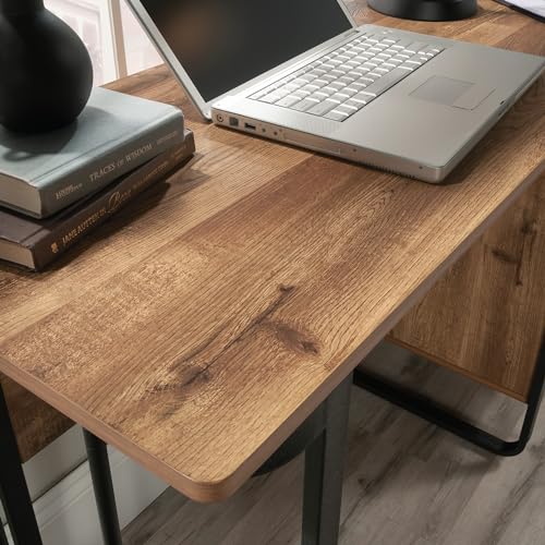 Sauder Station House Single Pedestal Desk, Etched Oak Finish