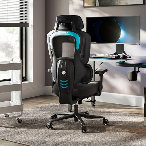 EUREKA ERGONOMIC Typhon Gaming Chair, Ergonomic Office Chair, Home Office Desk Chairs, Gaming Chairs for Adults, Mesh Office Chair, Adjustable Armrest Headrest, Hight Back, BlackBlue