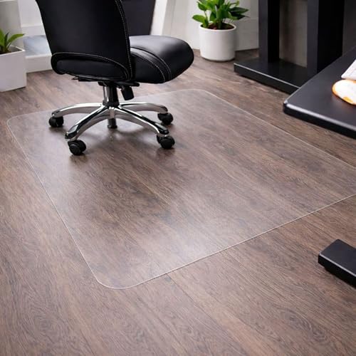 Marvelux Heavy Duty Polycarbonate Office Chair Mat for Hardwood Floors 48" x 60" | Transparent Hard Floor Protector, Rectangular | Multiple Sizes