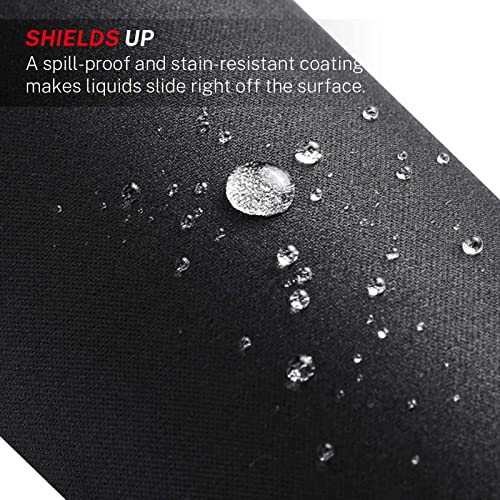 MROCO Mouse Pad [30% Larger] with Anti-Fray Stitched Edges, Premium-Textured Waterproof Surface, Non-Slip Rubber Base, Computer & Gaming Mouse Mat for Laptop, Office & Home, 8.5 x 11 in, Black