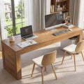 Tribesigns Two Person Desk, 78.7-Inch Extra Long Desk, Farmhouse Double Computer Table, Large Writing Gaming Workstation for Home Office, Brown