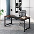 Tribesigns 63” Executive Desk, Large Office Computer Desk with Thicken Frame, Modern Simple Workstation Business Furniture for Home Office, Rustic Brown/Black