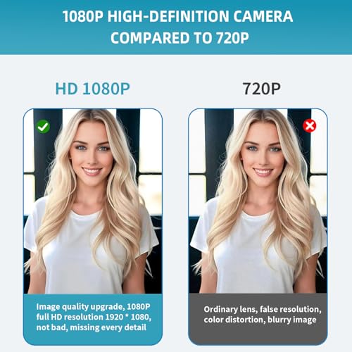 Oivom Webcam with Microphone and Speaker, 1080P Web Camera for Desktop Computer Laptop, USB Camera with Physical Privacy Cover,Plug and Play, Streaming Webcam, Wide Angle PC Cam (1080p mic Speaker)