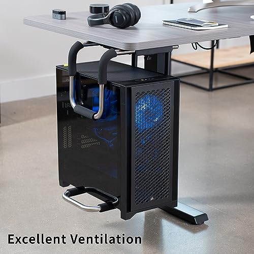 VIVO X-Large Heavy Duty Adjustable Computer CPU Tower Stand with Secure Locking, Holds up to 66 lbs, MOUNT-PC04L