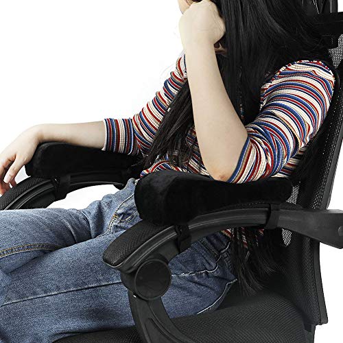 DiQiRenQin Office Chair Armrest Pads,1 Pair Ergonomic Armrest Pads, Memory Foam Elbow Support Cushions for Computer, Gaming and Desk Chairs