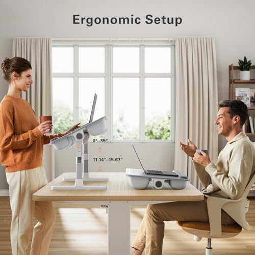 HUANUO Lap Desk for Couch, Laptop Stand with Phone Holder, Laptop Bed Desk for Sofa, Computer Lap Tray