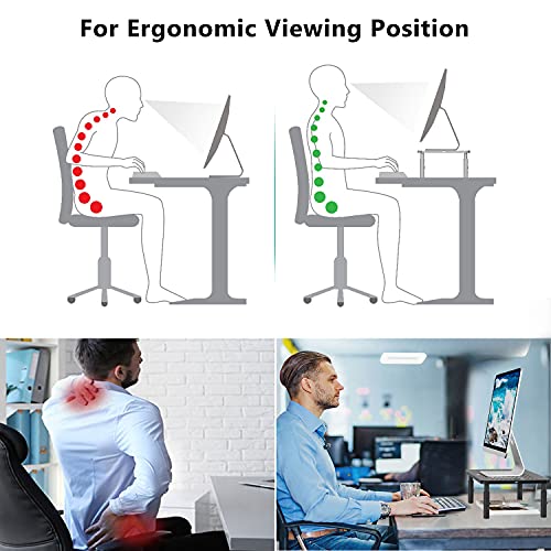 WALI Bundle – Computer Monitor Stand for Desk and Dual Monitor Stand STT003+STT003-2