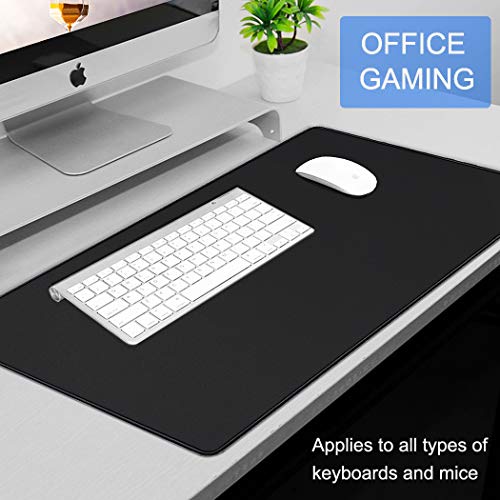 Large Gaming Mouse Pad, 31.5x15.7 inch Large Extended Computer Keyboard Mouse Mat, Water Resist Non-Slip Mousepad Rubber Base Long XXL Desk Mouse Pad for Work & Gaming, Office & Home, Black