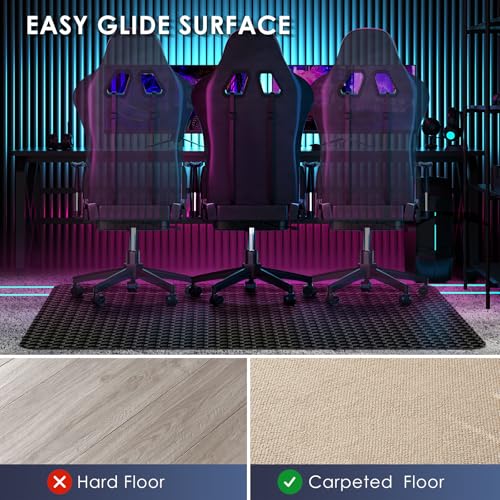 Vicwe Office Chair Mat for Carpet, 48"x36" Anti-Slip Waterproof Floor Protector Desk Chair Mat for Rolling Chairs, Heavy Duty Chair Mat with Studs,Easy Glide Floor Mat for Home,Gaming