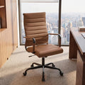 Seanail Leather Office Desk Chair, Conference Room Chairs with Wheels, Modern Executive Computer Guest Chairs with Arms