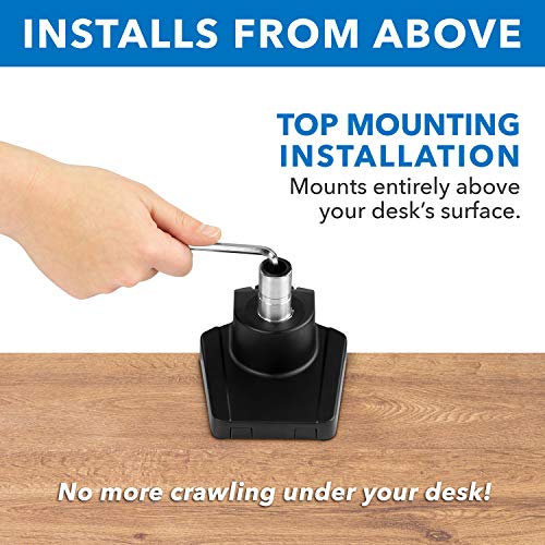 Mount-It! Single Monitor Arm Desk Mount for 24-32 Inch Computer Screens, Full Motion Aluminum Stand, VESA 75x75 100x100, Holds up to 17.6 lbs, Cable Management, C-Clamp and Grommet Base, Black