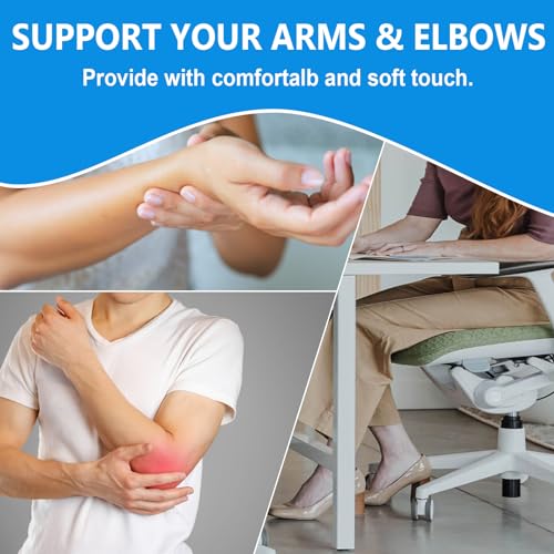 Arm Pads Caps Replacement, Chair Armrest Pads Compatible with Haworth Zody Office Chair 1 Pair (Black)
