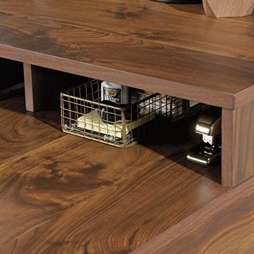 Sauder Clifford Place L-Desk, L: 59.06" x W: 53.54" x H: 30.2", in Grand Walnut finish