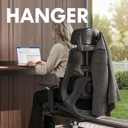 FLEXISPOT Massage Office Chair with Footrest, High Back Ergonomic Desk Chair with Adjustable Headrest, 3D Armrests, 2D Lumbar Heated Shiatsu Massage, 4-Position Recline, Mesh Seat, Black