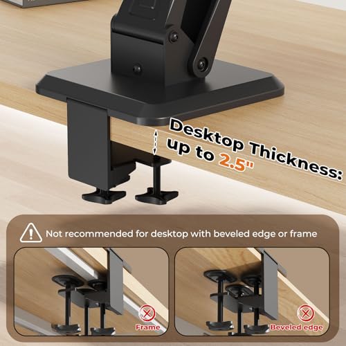 JYLH JOYSEEKER 28" Standing Desk Converter, Height Adjustable Clamp Desktop Riser with Keyboard Tray, Sit Stand Monitor Riser Workstation for Home Office, Magnets Inclued, Black