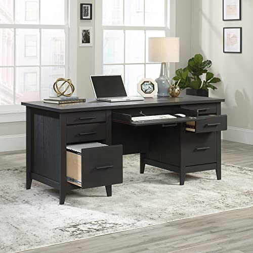 Sauder® Summit Station 66"W Executive Computer Desk, Raven Oak