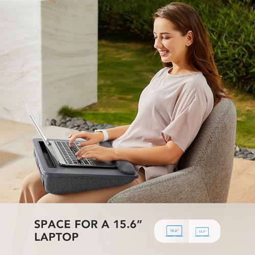 HUANUO Portable Lap Laptop Desk with Pillow Cushion, Set of 2, 15.6 inch