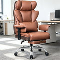 Stella Mia Big & Tall Executive Office Chair 400 LBS, Ergonomic High Back Heavy Duty Computer Chair with Retractable Footrest and Wide Seat, for Heavy People, Brown