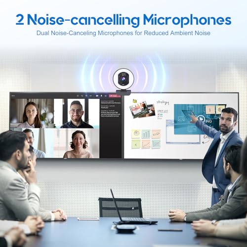 Galyimage 4K Webcam with Ring Light Web Cam 4K Autofocus with TOF Computer Camera 1080P 60FPS Web Camera Built-in Privacy Cover and Microphone Streaming Webcams for Zoom/Skype/Google Meet