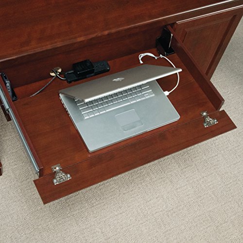 Sauder 404944 Heritage Hill Computer Credenza, Classic Cherry Finish, L: 59.13" x W: 20.47" x H: 30.16"