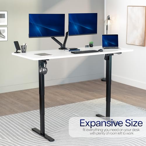 VIVO White Universal 71 x 30 inch Solid One-Piece Table Top for Standard and Sit to Stand Height Adjustable Home and Office Desk Frames, DESK-TOP71W