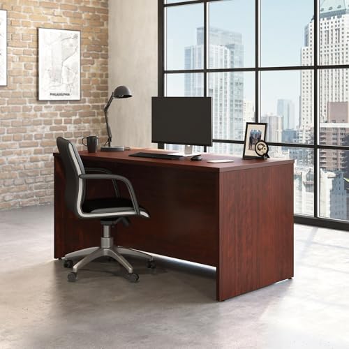 OfficeWorks by Sauder Affirm 60'' Desk Shell, L: 59.06'' x W: 29.53'' x H: 29.29'', Classic Cherry