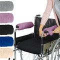Vive Wheelchair Armrest Pads (2 PCS) - Memory Foam Sheepskin Cushion Accessories for Transport Electric Wheel Chair Arm Rests - for Adults, Seniors, Handicapped - Soft Support for Office Chair