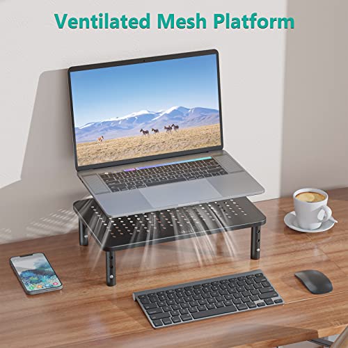 WALI Bundle – Computer Monitor Stand for Desk and Dual Monitor Stand STT003+STT003-2