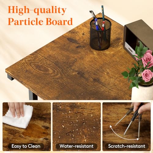Lifewit 4 Tier Printer Stand with 3 Power Outlets, Wheels and Adjustable Storage Shelf for Home Office, Rolling Printer Cart for Shredder, Scanner, Fax, Hold 340lbs, Rustic Brown