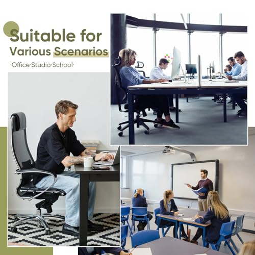 Furnbar Office Chair Mat for Carpet & Hardwood, Upgraded 36" x 48" Dual Use Tempered Glass Chair Mat for Chair and Footrest Under Desk