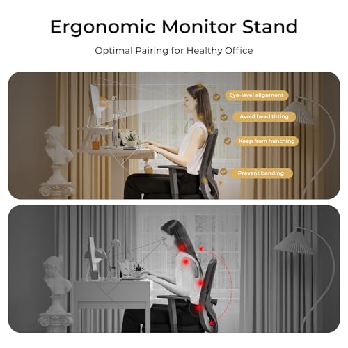 COMHOMA Electric Standing Desk with Drawers, 48 x 24'' Sit Stand up Desk with Monitor Stand, Laptop Stand, Height Adjustable Ergonomic Home Office Computer Desk with Memory Preset Controller