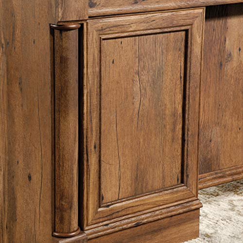 Sauder Palladia Executive Desk, 29.5"D x 65.1"W x 29.61"H, Vintage Oak finish