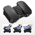 PEGZONE Foot Rest Under Desk with Massage Texture and Roller, Ergonomic Foot Stool with 2 Height Position, Adjustable Foot Rest for Under Desk at Work, Black
