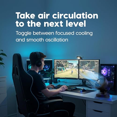 IRIS USA WOOZOO Air Circulator Fan with Remote, Oscillating, 3 Speeds, 56ft Max Air Distance, Adjustable Tilt, Quiet Motor, Small Fan for Bedroom, Office, Dorm, Black