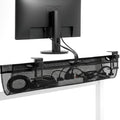 VIVO No Drill Clamp-on 36 inch Mesh Net Under Desk Cable Management Wire Organizer, Adjustable Home Office Standing Desk Cord Storage Sleeve, Black, DESK-AC36MH