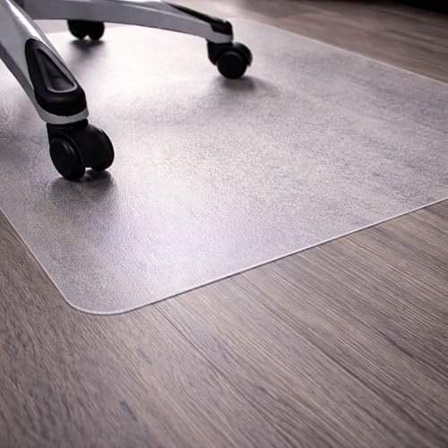Marvelux Heavy Duty Polycarbonate Office Chair Mat for Hardwood Floors 48" x 60" | Transparent Hard Floor Protector, Rectangular | Multiple Sizes