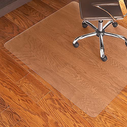 Staples Office Chair Mat, Clear Floor Mats, Hard Floors, Textured Underside, 60 x 46 Inch, Smooth Glide