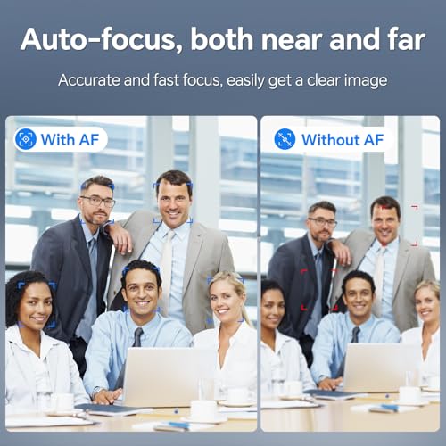 N newline 4K Webcam for PC with Dual Microphones, Autofocus USB Camera with Privacy Cover and Auto Light Correction, Plug and Play for Laptop, Mac, Zoom, Teams, Video Calls and Streaming