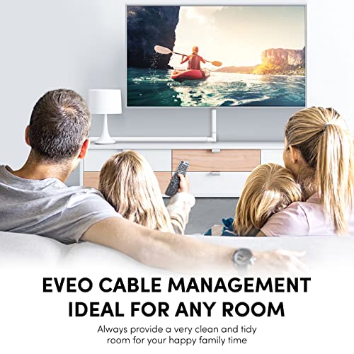 EVEO Cable Hider Wall 306” - Cable Raceway Cord Hider - Wire Covers for Cords on Wall, Cord Cover, Wall Cable Hider, Cable Concealer, Wire Hiders for TV on Wall Management-20X (L16 W0.95 H0.5) - White