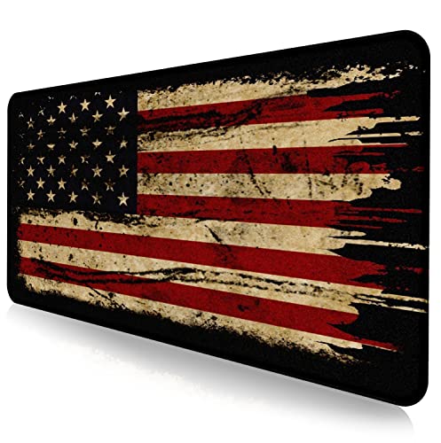 US Flag Anti Slip Waterproof Mouse Mat, Laptop and Home Office Desk Mat