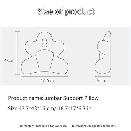 Sothuba Lumbar Support Pillow for Office Chair, Back Pillow Lumbar Support for Car, Chair, Sofa - Improve Lower Back Pain Relief & Sitting Posture, Memory Foam Back Cushion for Long Sitting (Pink)