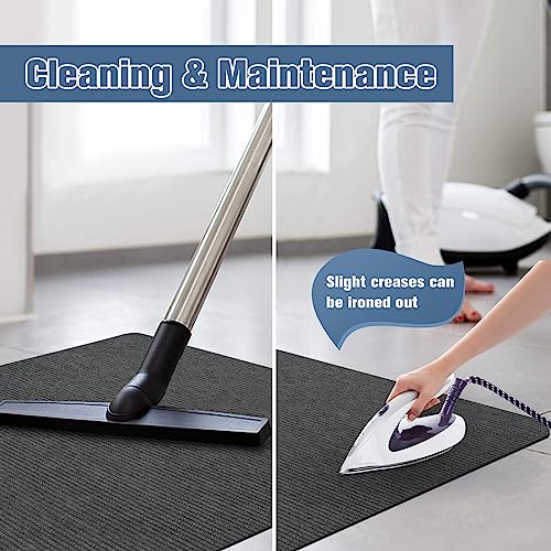 Placoot Desk Chair Mat for Hardwood Floor Corduroy Surface 55''x35'' Office Chair Mat for Rolling Chairs, Under Desk Low-Pile Office Rug Floor Mat
