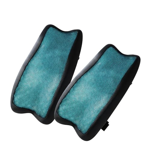 LITTLE SLOW DUCK Gel Memory Foam Armrest Pads, Cooling Chair Cushions with Pressure Relief, Non-Slip for Office, Gaming Chair & Wheelchair, Machine Washable Cover, Universal Fit 2 Pack